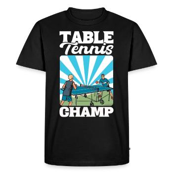 Table Tennis Champion Ping Pong - T-shirt Premium bio Homme - noir - Devant - Nico (187cm)