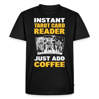 Lecteur de carte de tarot instantané Easy Coffee - T-shirt Premium bio Homme - noir - Devant - Nico (187cm)