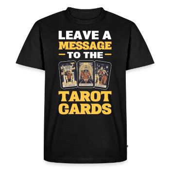 Lire des cartes de tarot Laissez un - T-shirt Premium bio Homme - noir - Devant - Nico (187cm)