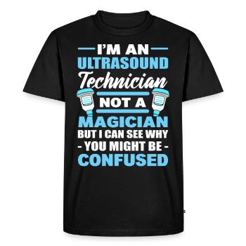 Je suis un technicien en ultrasons et non un - T-shirt Premium bio Homme - noir - Devant - Nico (187cm)