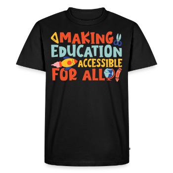 Making Education Accessible Special Education - Men's Premium Organic T-Shirt - black - Front - Nico (187cm)
