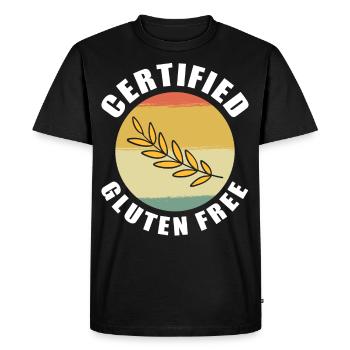 Certified Gluten Free - Men's Premium Organic T-Shirt - black - Front - Nico (187cm)