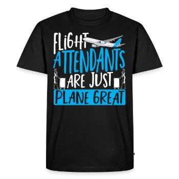 Flight Attendants Are Just Plane Great Aviation - Men's Premium Organic T-Shirt - black - Front - Nico (187cm)