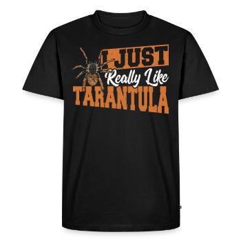 Tarantulas Spider I Just Really Like Tarantula - Men's Premium Organic T-Shirt - black - Front - Nico (187cm)