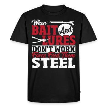 Spearfisher When Bait And Lures Don't Work - Men's Premium Organic T-Shirt - black - Front - Nico (187cm)