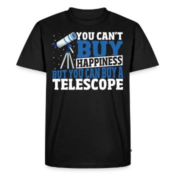 Astronomy You Cant Buy Happiness But You Can Buy - Men's Premium Organic T-Shirt - black - Front - Nico (187cm)