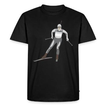 Ski - Men's Premium Organic T-Shirt - black - Front - Nico (187cm)
