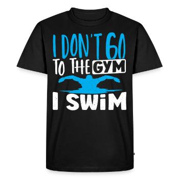 Nageur, je ne vais pas à la salle de sport, je - T-shirt Premium bio Homme - noir - Devant - Nico (187cm)