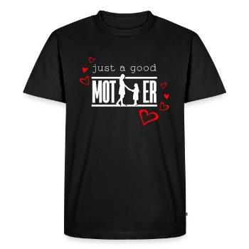 Juste une bonne mère, good mother - T-shirt Premium bio Homme - noir - Devant - Nico (187cm)