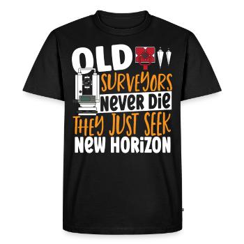 Les vieux géomètres ne meurent jamais, ils - T-shirt Premium bio Homme - noir - Devant - Nico (187cm)