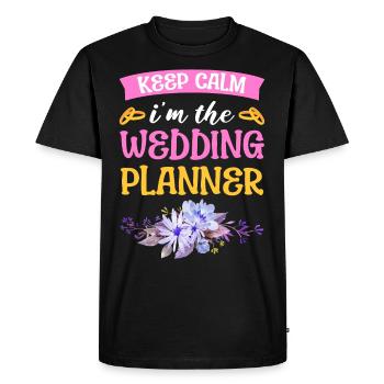 Keep Calm I’m The Wedding Planner Wedding Planner - T-shirt Premium bio Homme - noir - Devant - Nico (187cm)