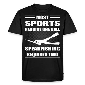 Most Sports Require One Spearfishing Requires Two - Men's Premium Organic T-Shirt - black - Front - Nico (187cm)