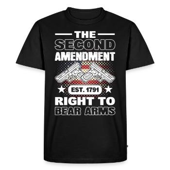 The Second Amendment Est. 1791 Right To Bear Arms - Men's Premium Organic T-Shirt - black - Front - Nico (187cm)