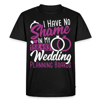Les wedding planners n’ont pas honte de la mienne - T-shirt Premium bio Homme - noir - Devant - Nico (187cm)