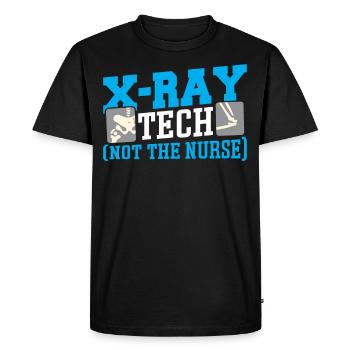 Technicien en radiologie (pas l’infirmière) - T-shirt Premium bio Homme - noir - Devant - Nico (187cm)