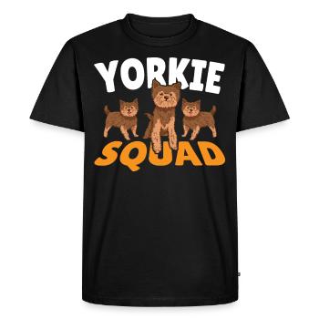 Yorkie Squad Yorkshire Terrier Chien - T-shirt Premium bio Homme - noir - Devant - Nico (187cm)
