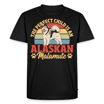 Chien de traîneau Alaskan Malamute Fan Alaskan - T-shirt Premium bio Homme - noir - Devant - Nico (187cm)