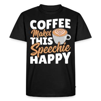 Speech Therapy SLT Speech Pathology Speech - Men's Premium Organic T-Shirt - black - Front - Nico (187cm)