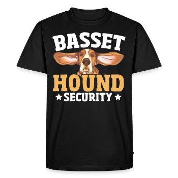 Animal Lover Basset Hound Dog Basset-Hound Basset - Men's Premium Organic T-Shirt - black - Front - Nico (187cm)