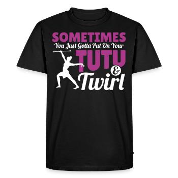 Majorette Marching Band Art Dancer Twirler - Men's Premium Organic T-Shirt - black - Front - Nico (187cm)