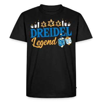 Dreidel Hanoukka Articles juifs de Hanoukka - T-shirt Premium bio Homme - noir - Devant - Nico (187cm)