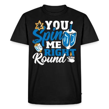 Hanoukka Jude Jude Menorah Shabbat - T-shirt Premium bio Homme - noir - Devant - Nico (187cm)