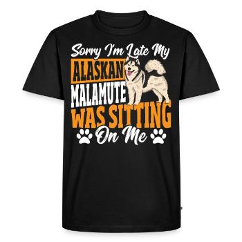 Amoureux du Malamute d’Alaska Race de Malamute d’Alaska - T-shirt Premium bio Homme - noir - Devant - Nico (187cm)