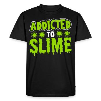 Accro au Slime Slime Liquide de bricolage - T-shirt Premium bio Homme - noir - Devant - Nico (187cm)