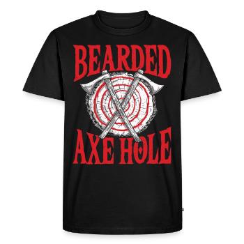 Axe Logger Axtwerfen Lover Tomahawk Jeu de lancer - T-shirt Premium bio Homme - noir - Devant - Nico (187cm)