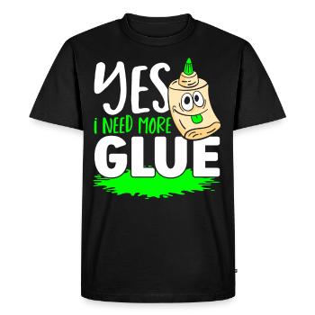 Oui, j’ai besoin de plus de liquide de bricolage glue slime - T-shirt Premium bio Homme - noir - Devant - Nico (187cm)