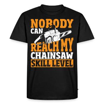 Woodworking Powered Saw Chain Saw - Men's Premium Organic T-Shirt - black - Front - Nico (187cm)