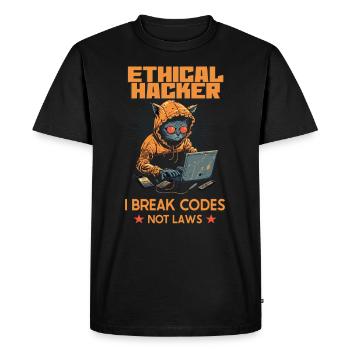 Ethical Hacking Analyst Ethical Cyber Security - Men's Premium Organic T-Shirt - black - Front - Nico (187cm)
