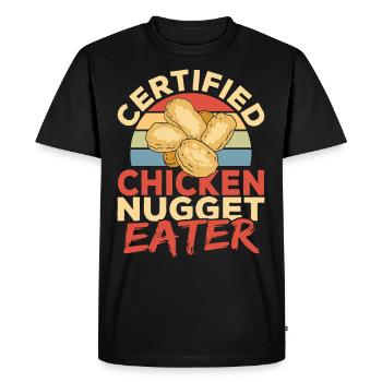 Nug Life Chicken Lover Nuggets Lover Chicken - Men's Premium Organic T-Shirt - black - Front - Nico (187cm)
