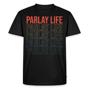 Parlay de paris sportifs Parlay de paris sportifs en direct - T-shirt Premium bio Homme - noir - Devant - Nico (187cm)