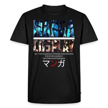 manga style anime cosplay japanese comics - Men's Premium Organic T-Shirt - black - Front - Nico (187cm)