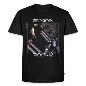 « Android » : design graphique de science-fiction cyberpunk - T-shirt Premium bio Homme - noir - Devant - Nico (187cm)
