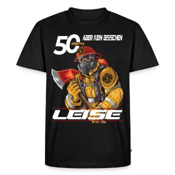 50. Geburtstag 1974 Feuerwehr Spruch - Männer Premium Bio T-Shirt - Schwarz - Vorne - Nico (187cm)