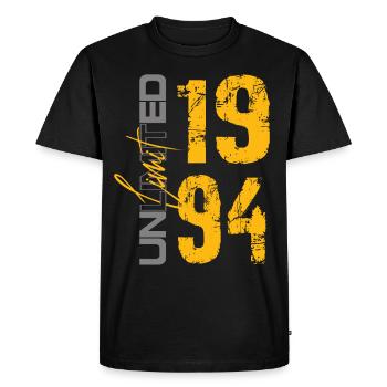 Légende du 30e anniversaire depuis 1994 - T-shirt Premium bio Homme - noir - Devant - Nico (187cm)