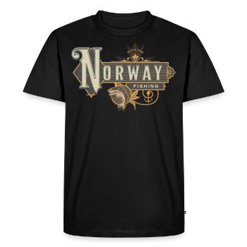Norvège Fishing Angler Fishing Trip - T-shirt Premium bio Homme - noir - Devant - Nico (187cm)