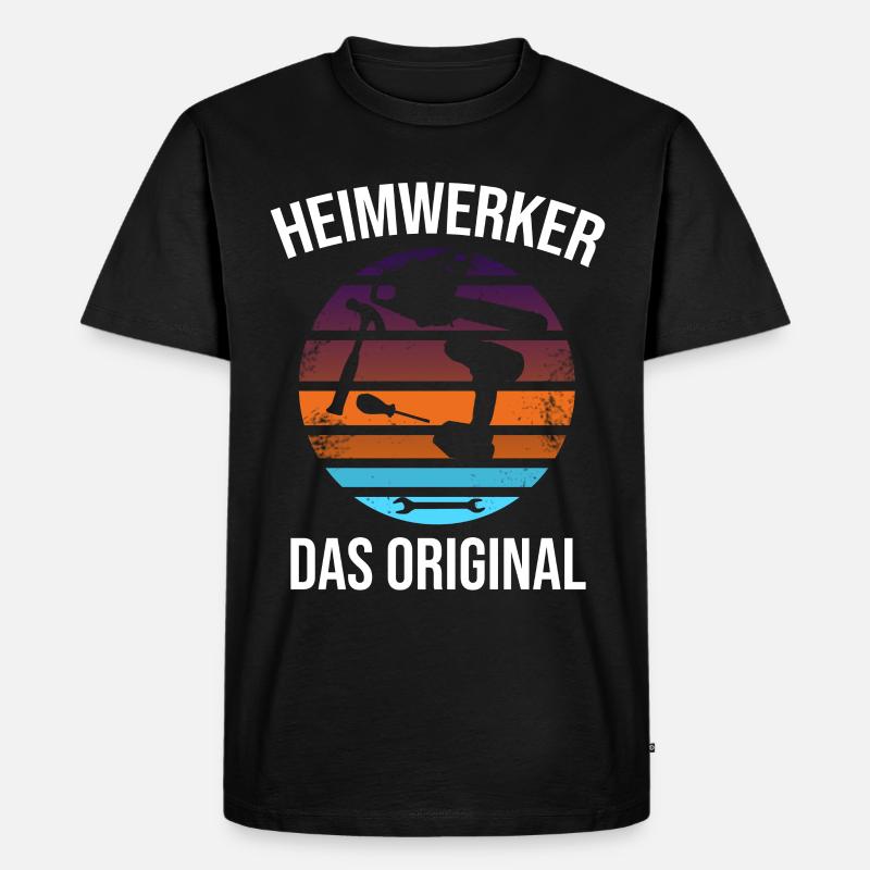 heimwerker das original - Männer Premium Bio T-Shirt - Schwarz