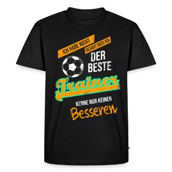 Dictons du meilleur entraîneur de football - T-shirt Premium bio Homme - noir - Devant - Nico (187cm)