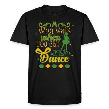 Danse irlandaise - T-shirt Premium bio Homme - noir - Devant - Nico (187cm)