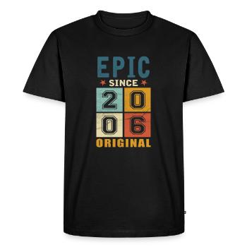 2006 Birthday Epic since - Men's Premium Organic T-Shirt - black - Front - Nico (187cm)