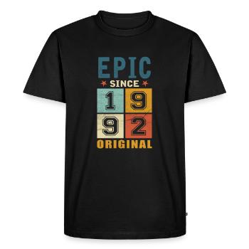 1992 Birthday Epic since - Men's Premium Organic T-Shirt - black - Front - Nico (187cm)