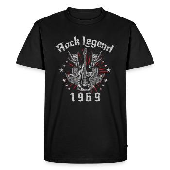 1969 anniversaire Rock légendes guitare - T-shirt Premium bio Homme - noir - Devant - Nico (187cm)