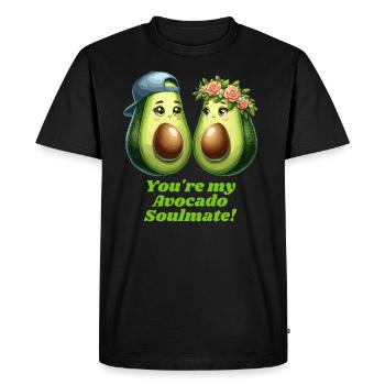 Avocat Couple Amour - T-shirt Premium bio Homme - noir - Devant - Nico (187cm)