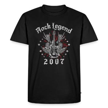 2007 Anniversaire Rock Legends Guitare - T-shirt Premium bio Homme - noir - Devant - Nico (187cm)