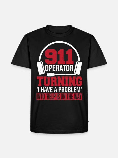 Feuerwehr Öffentliche Sicherheit Dispatcher First - Männer Premium Bio T-Shirt - Schwarz