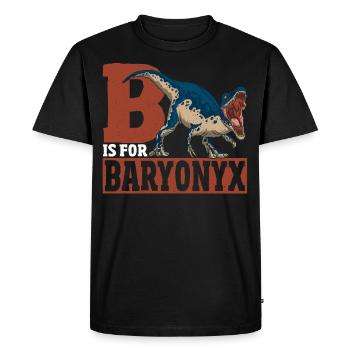Dinosaur Prehistoric Dino Predator Baryonyx Shirt - Men's Premium Organic T-Shirt - black - Front - Nico (187cm)
