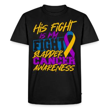 Bladder Cancer Survivor Bladder Cancer Shirt - Men's Premium Organic T-Shirt - black - Front - Nico (187cm)